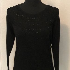 Black beaded sweater